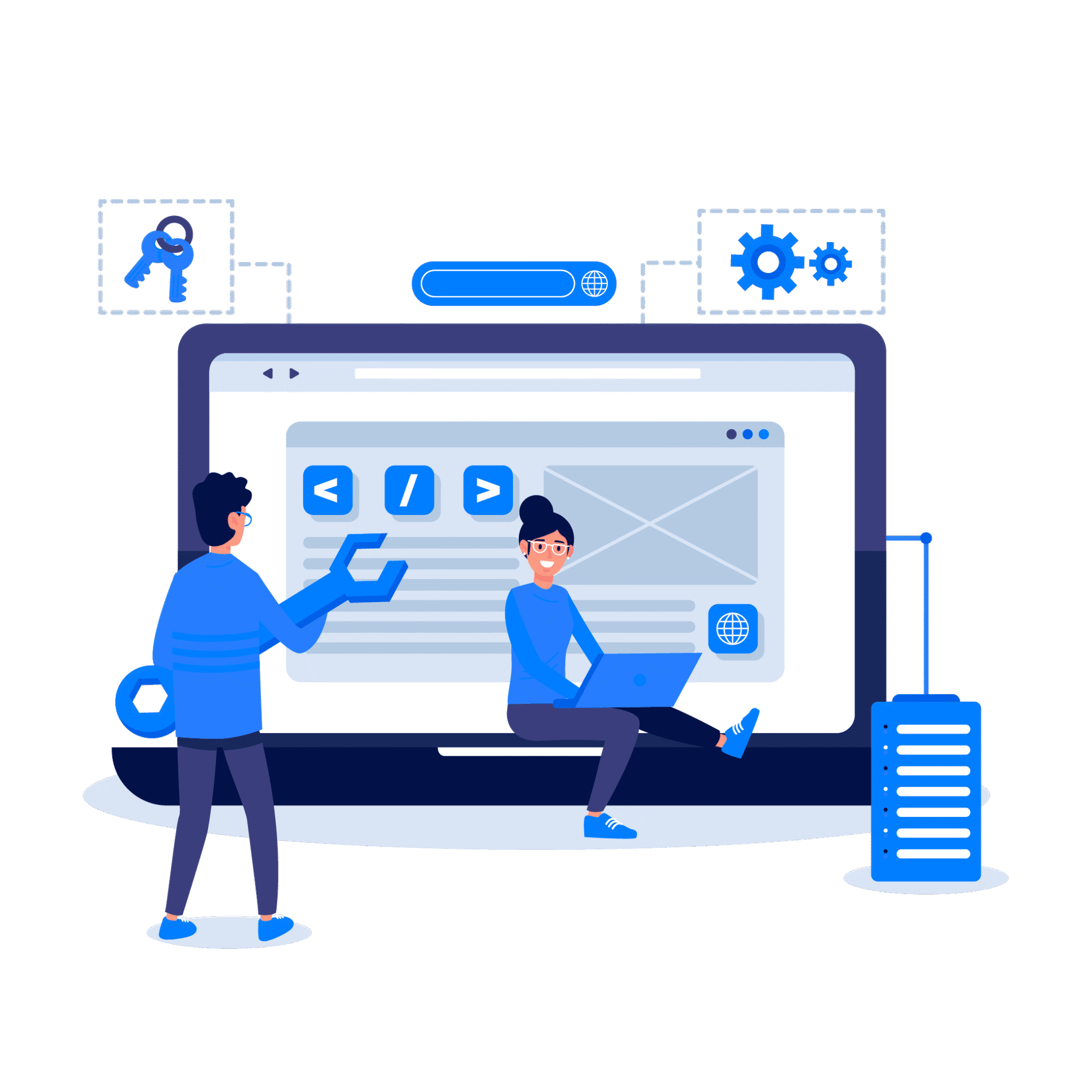Start Hiring Developer Illustration